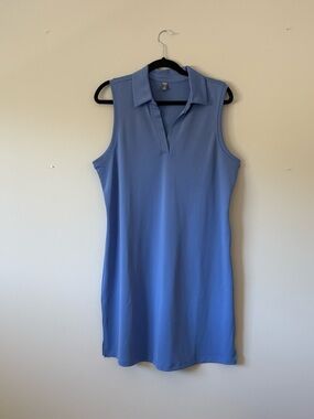 Joe Fresh Sleeveless Polo Midi Dress in Periwinkle Blue Large